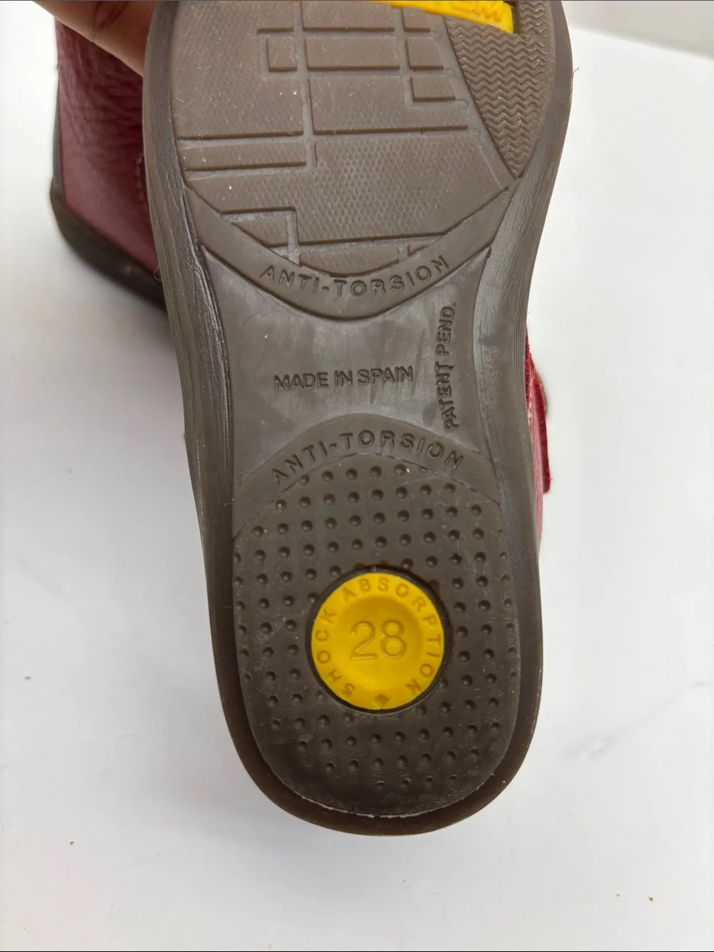 GoFlex Red Girls' Leather Mary Jane Shoes, SZ 28, box 27